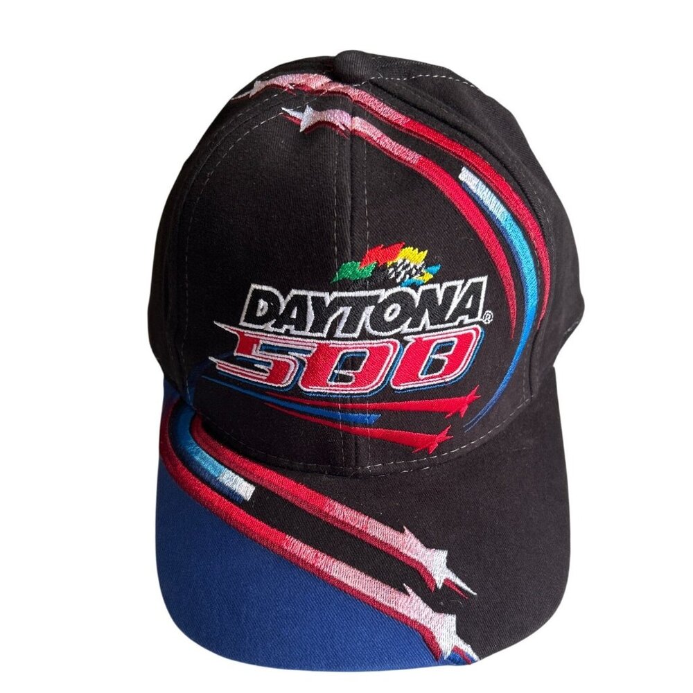 Vintage Chase Authentics Daytona Indy 500 2003 Nascar Adjustable Black Hat/Cap